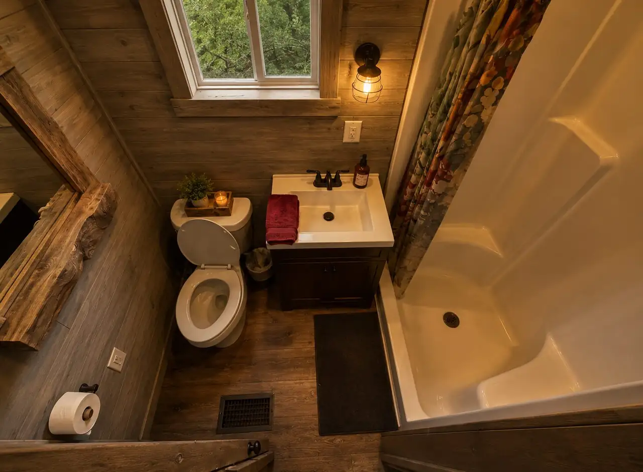 Bathroom with tub